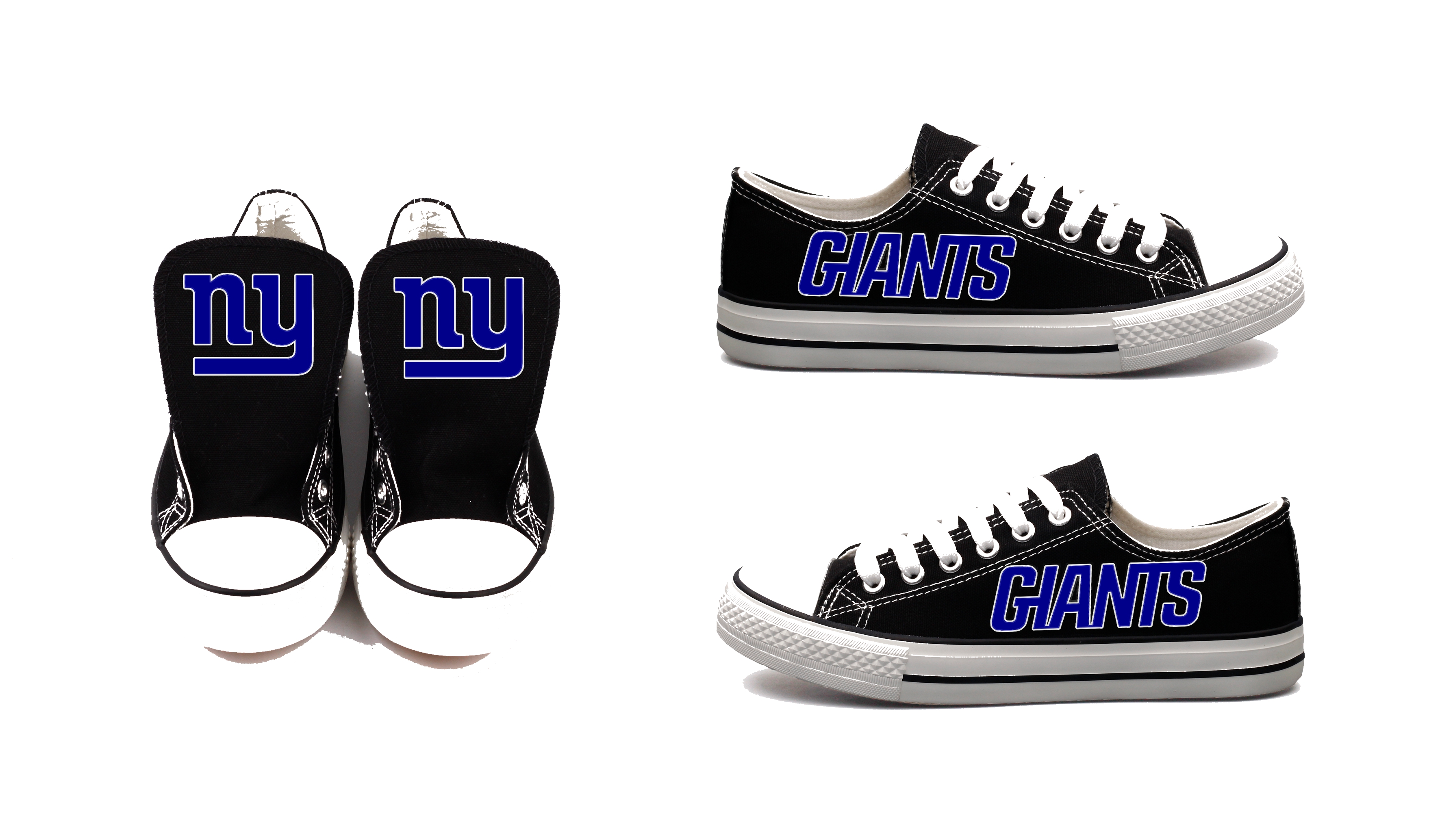 Women's New York Giants Repeat Print Low Top Sneakers 006